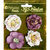 Petaloo - Penny Lane Collection - Floral Embellishments - Ruffled Roses - Plum