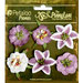 Petaloo - Penny Lane Collection - Floral Embellishments - Small Flower - Plum