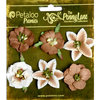 Petaloo - Penny Lane Collection - Floral Embellishments - Small Flower - Brownie