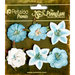 Petaloo - Penny Lane Collection - Floral Embellishments - Small Flower - Teal