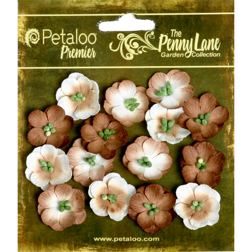 Petaloo - Penny Lane Collection - Floral Embellishments - Forget Me Nots - Brownie