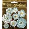 Petaloo - Penny Lane Collection - Floral Embellishments - Mixed Blossoms - Robin Egg Blue