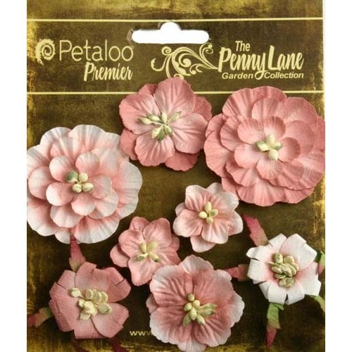 Petaloo - Penny Lane Collection - Floral Embellishments - Mixed Blossoms - Antique Rose
