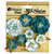 Petaloo - Penny Lane Collection - Floral Embellishments - Mixed Blossoms - Teal