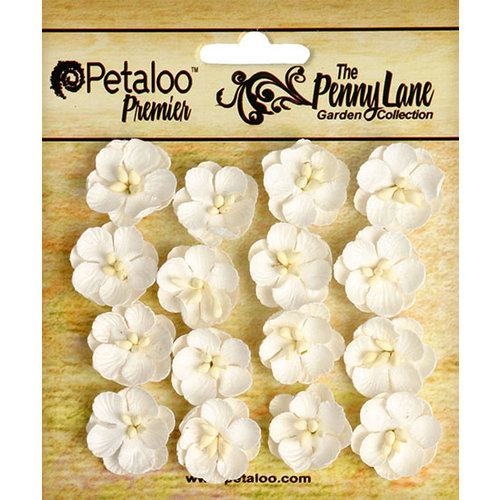 Petaloo - Penny Lane Collection - Floral Embellishments - Forget me Nots - White
