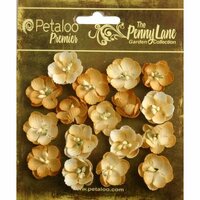 Petaloo - Penny Lane Collection - Floral Embellishments - Forget Me Nots - Antique Gold