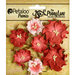 Petaloo - Penny Lane Collection - Floral Embellishments - Mini Wild Roses - Antique Red