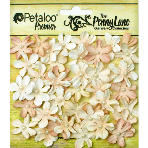 Petaloo - Penny Lane Collection - Floral Embellishments - Mini Daisy Petites - Antique Beige
