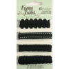 Petaloo - Flora Doodles Collection - Fancy Trims - Black