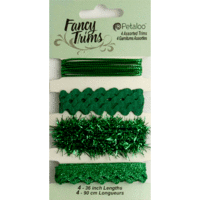 Petaloo - Dazzlers Collection - Fancy Trims - Green