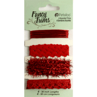 Petaloo - Dazzlers Collection - Fancy Trims - Red