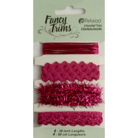 Petaloo - Dazzlers Collection - Fancy Trims - Fuchsia