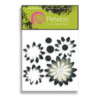 Petaloo - Pink Poodle Collection - Flowers - Double Delight Peel and Stick - 4 Flowers - White, CLEARANCE