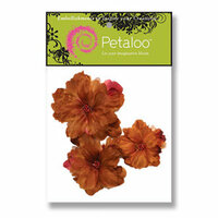 Petaloo - Retro Rage Collection - Flowers - Peony Peel and Stick - 3 Flowers - Brown
