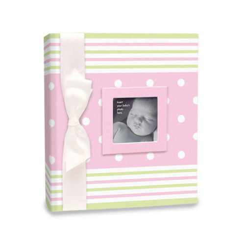 Penny Laine Papers - Keepsake Baby Books Collection - Pink and Green Stripe