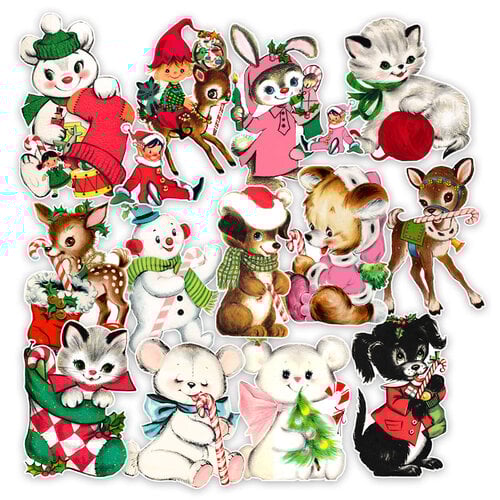 Pretty Little Studio - Candy Cane Collection - Die-Cuts - Vintage - Candy Cane