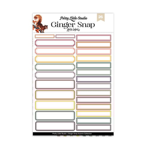 Pretty Little Studio - Ginger Snap Collection - Stickers - Spice Labels