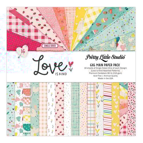 Pretty Little Studio - Love Is Kind Collection - Paper Pack - 6 x 6 Single Sided - Main