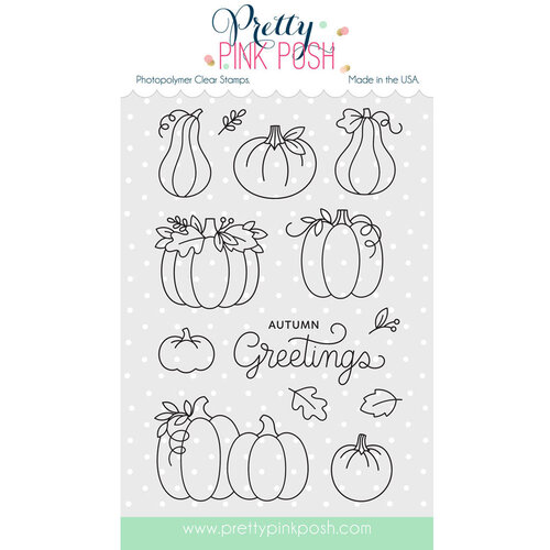 Pretty Pink Posh - Clear Photopolymer Stamps - Autumn Pumpkins