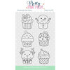 Pretty Pink Posh - Clear Photopolymer Stamps - Christmas Cupcakes