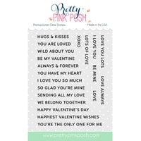 Pretty Pink Posh - Clear Photopolymer Stamps - Sentiment Strips - Valentine