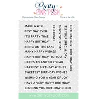 Pretty Pink Posh - Photopolymer Stamps - Sentiment Strips Birthday