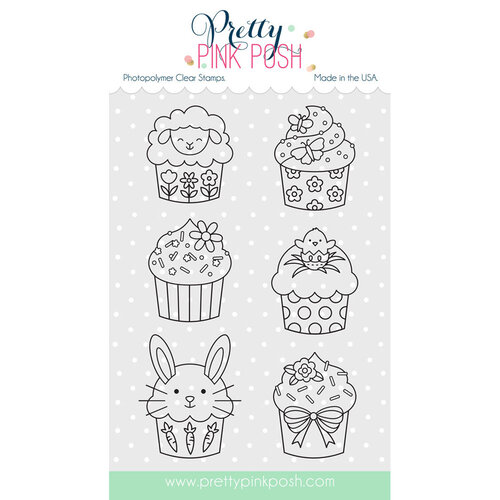 Pretty Pink Posh - Clear Photopolymer Stamps - Easter Cupcakes