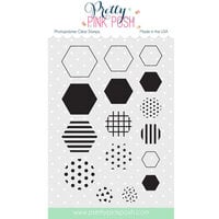 image of Pretty Pink Posh - Clear Photopolymer Stamps - Decorative Hexagons