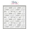 Pretty Pink Posh - Stencils - Lucky Words