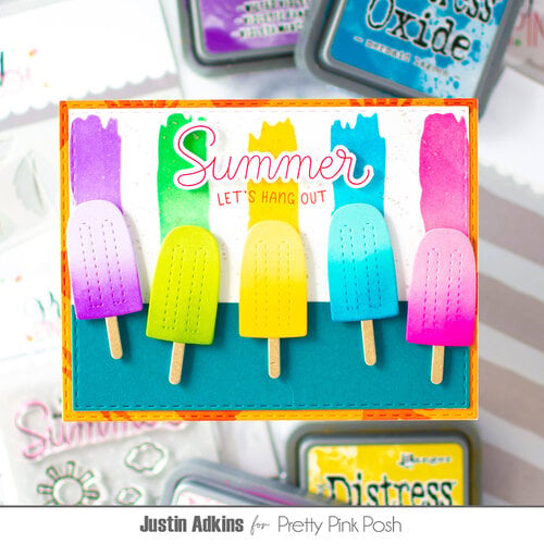 Pretty Pink Posh - Stencils - Watercolor Strips with Masks Pretty Pink Posh - Stencils - Watercolor Strips with Masks