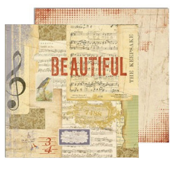 7 Gypsies - Lille Collection - 12 x 12 Double Sided Paper - Beautiful