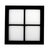 7 Gypsies - Shadow Box Layer - Wood Insert - Window - Black - 8 x 8