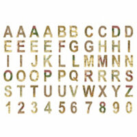 7 Gypsies - Global Collection - Chipboard Pieces - Alphabet and Numbers