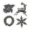 Tim Holtz - Idea-ology Collection - Adornments - Metal Charms - Christmas