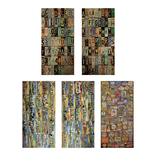 Tim Holtz - Idea-ology Collection - Salvage Stickers - Destinations