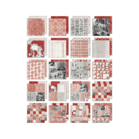 Tim Holtz - Idea-ology Collection - Christmas - 12 x 12 Paper Stash - Merriment