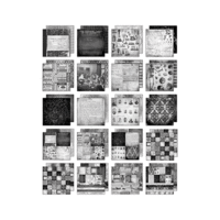 Tim Holtz - Idea-ology Collection - Halloween - 12 x 12 Paper Stash - Laboratorie