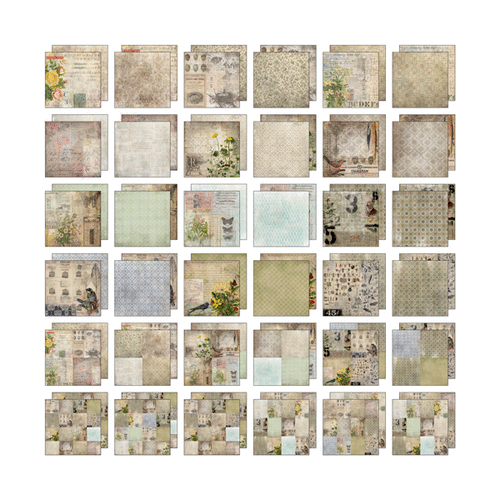 Advantus - Tim Holtz - Idea-ology Collection - 12 x 12 Paper Stash - Wallflower