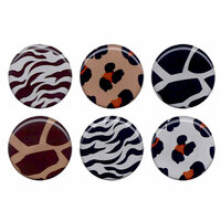 Bottle Cap  Inc - Vintage Edition Collection - Epoxy Stickers - Animal Print