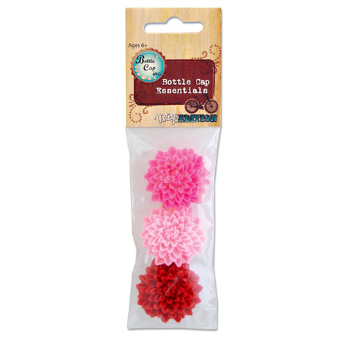 Bottle Cap Inc - Vintage Edition Collection - Acrylic Flowers - 1 inch
