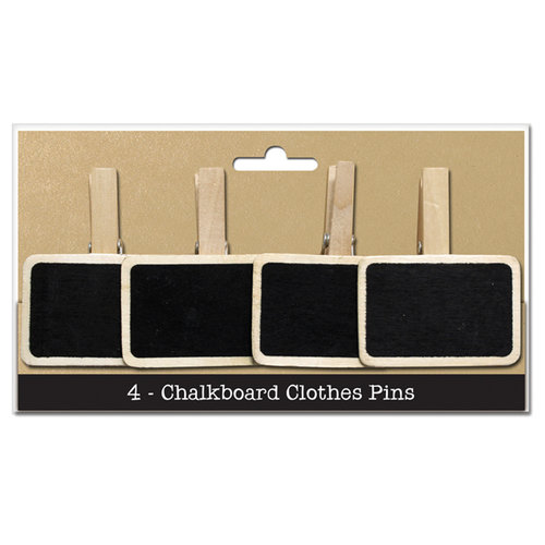Bottle Cap Inc - Home Decor Essentials - 4 Chalkboard Clothes Pins