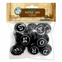 Bottle Cap Inc - Bottle Caps - Typewriter - 50 Pieces - 1 Inch