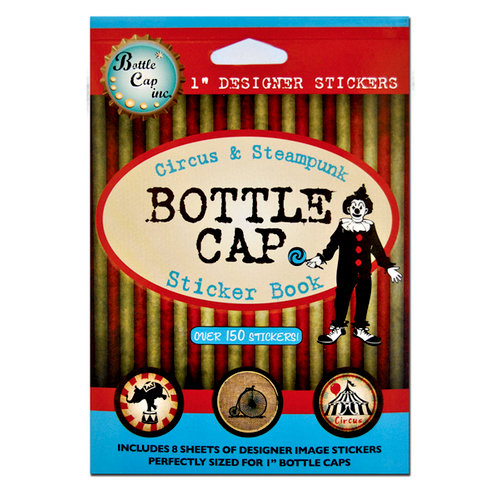 Bottle Cap Inc - Sticker Book - Round - 1 inch - Circus and Steampunk