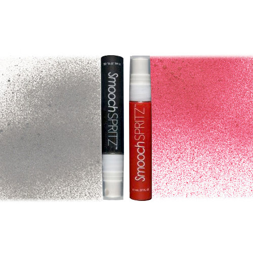 Smooch - Spritz - Pearlized Accent Ink - 2 Pack - Silver Foil and Cherry Ice