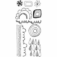 Ranger Ink - Studio by Claudine Hellmuth - Creative Layers - Clear Acrylic Stamp Set - Doodles