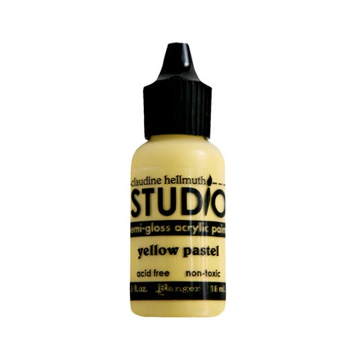 Ranger Ink - Studio by Claudine Hellmuth - Semi-Gloss Acrylic Paint - Yellow Pastel - .5 ounces