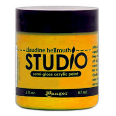 Ranger Ink - Studio by Claudine Hellmuth - Semi-Gloss Acrylic Paint - Dab of Yellow