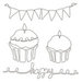 Ranger Ink - Studio by Claudine Hellmuth - 6 x 6 Stencil - Lets Party