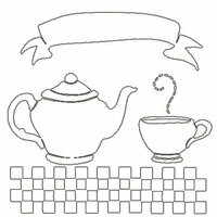 Ranger Ink - Studio by Claudine Hellmuth - 6 x 6 Stencil - Tea Time