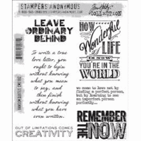 Stampers Anonymous - Tim Holtz - Cling Mounted Rubber Stamp Set - Random Quotes